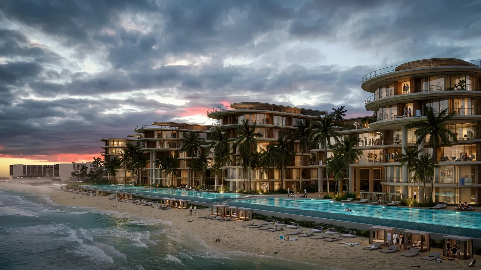 Luxury beachfront residential development in the Riviera Maya