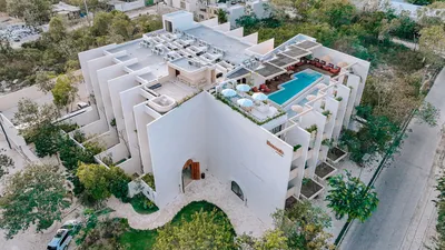 Complex aerial view at Bacab Tulum