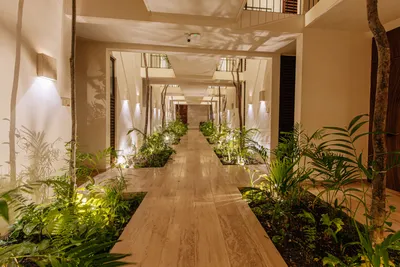 Corridor with garden view at Bacab Tulum