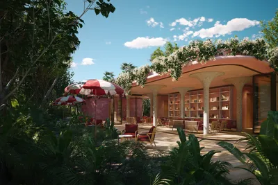 Private villa terrace with plunge pool surrounded by tropical jungle at Faena Tulum Résidences, Aldea Zama