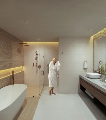 Baño con tina y lavabo en Macondo Playacar, Playa del Carmen