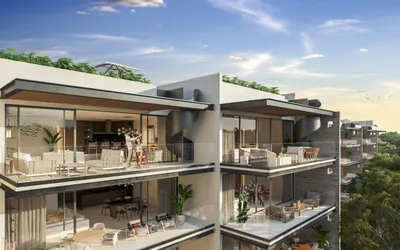 Residencia con balcones en Macondo Playacar, Playa del Carmen