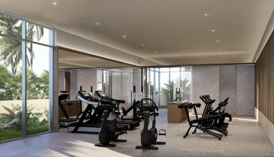 Gym and fitness center at SLS Ocean Beach Residences, Puerto Cancun