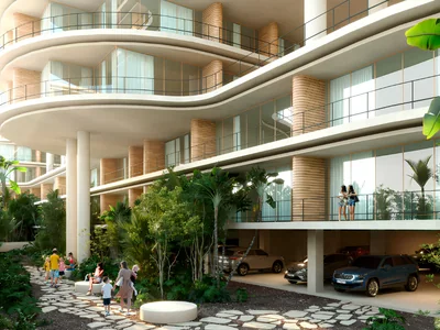 Balcones curvos con jardín en ZONNA N.01, Playa del Carmen